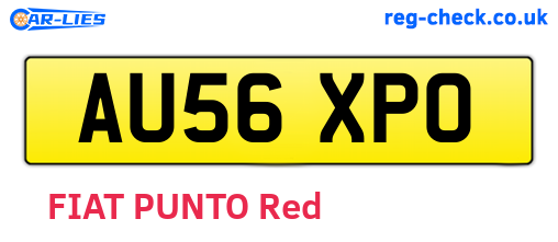AU56XPO are the vehicle registration plates.