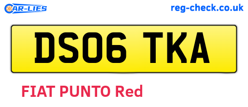 DS06TKA are the vehicle registration plates.