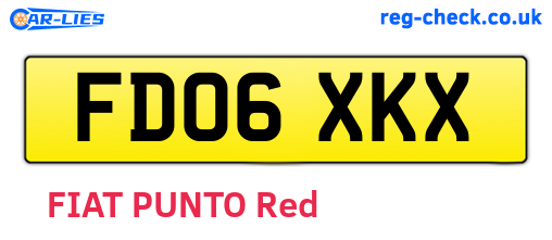 FD06XKX are the vehicle registration plates.