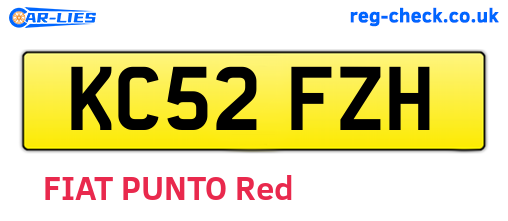 KC52FZH are the vehicle registration plates.