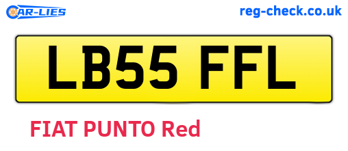 LB55FFL are the vehicle registration plates.
