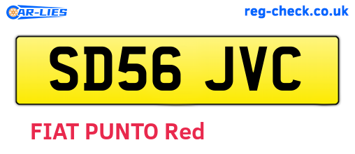 SD56JVC are the vehicle registration plates.