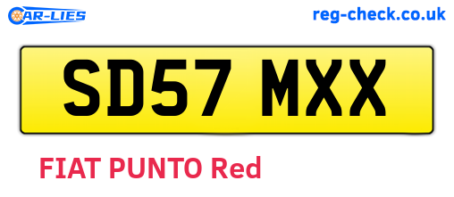 SD57MXX are the vehicle registration plates.