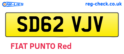 SD62VJV are the vehicle registration plates.
