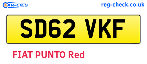 SD62VKF are the vehicle registration plates.
