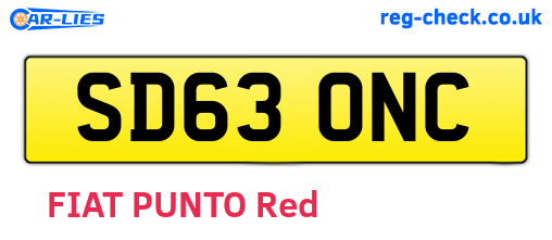 SD63ONC are the vehicle registration plates.