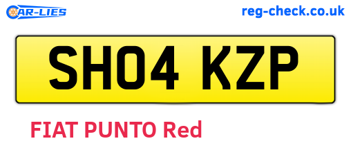 SH04KZP are the vehicle registration plates.