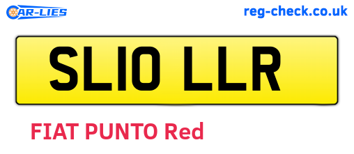 SL10LLR are the vehicle registration plates.