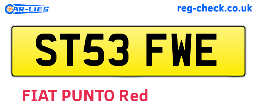 ST53FWE are the vehicle registration plates.