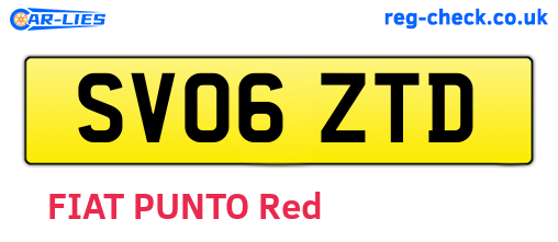 SV06ZTD are the vehicle registration plates.