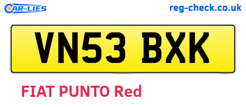 VN53BXK are the vehicle registration plates.