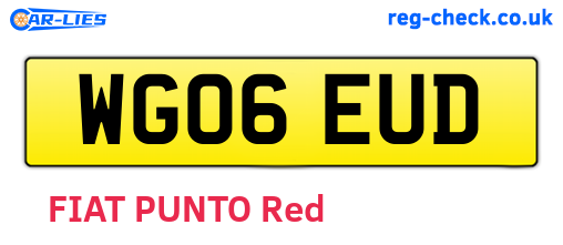 WG06EUD are the vehicle registration plates.