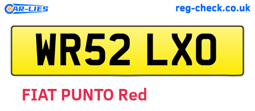 WR52LXO are the vehicle registration plates.