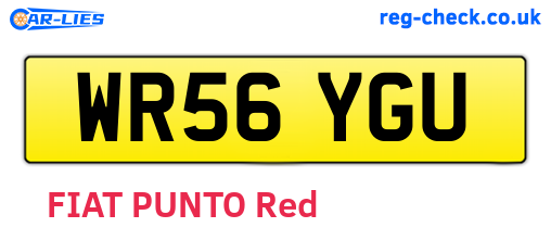 WR56YGU are the vehicle registration plates.