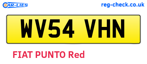 WV54VHN are the vehicle registration plates.