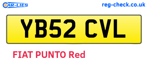 YB52CVL are the vehicle registration plates.