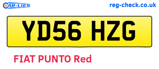 YD56HZG are the vehicle registration plates.