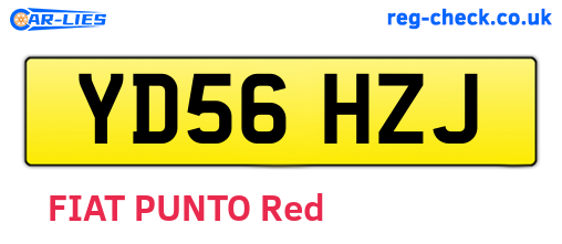 YD56HZJ are the vehicle registration plates.