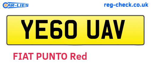 YE60UAV are the vehicle registration plates.