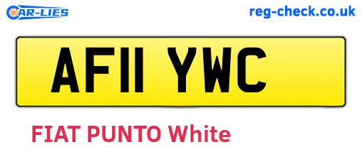 AF11YWC are the vehicle registration plates.