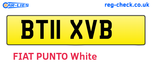 BT11XVB are the vehicle registration plates.