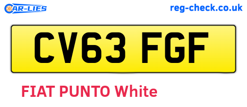 CV63FGF are the vehicle registration plates.