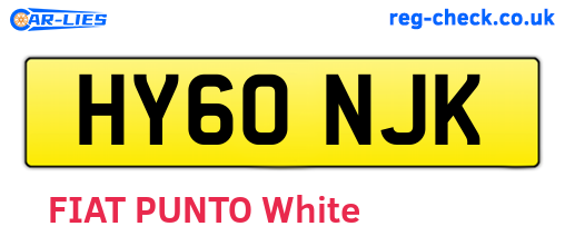 HY60NJK are the vehicle registration plates.