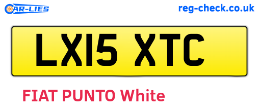 LX15XTC are the vehicle registration plates.