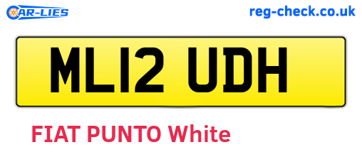 ML12UDH are the vehicle registration plates.