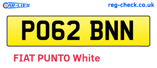 PO62BNN are the vehicle registration plates.