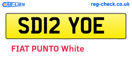 SD12YOE are the vehicle registration plates.