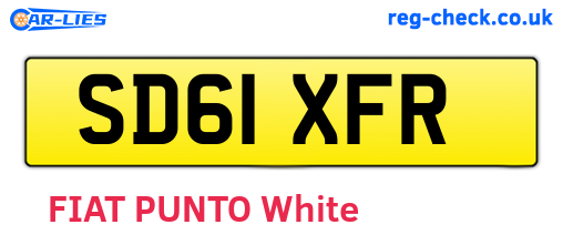 SD61XFR are the vehicle registration plates.