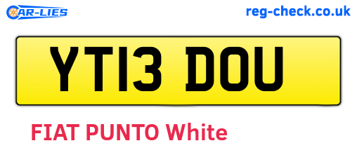 YT13DOU are the vehicle registration plates.