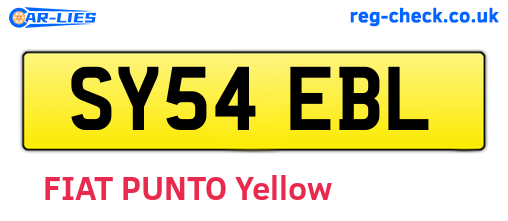 SY54EBL are the vehicle registration plates.