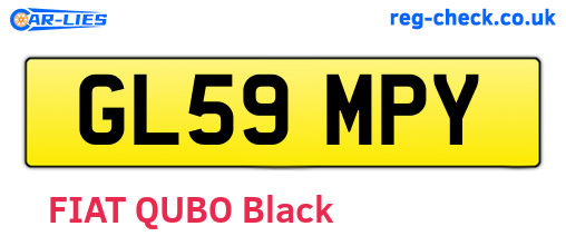 GL59MPY are the vehicle registration plates.