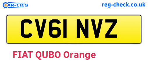 CV61NVZ are the vehicle registration plates.