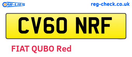 CV60NRF are the vehicle registration plates.