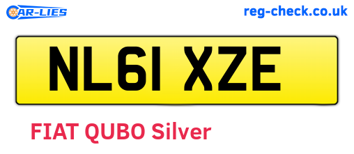 NL61XZE are the vehicle registration plates.