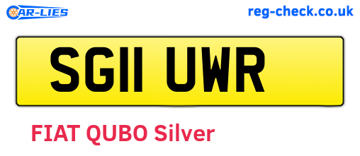 SG11UWR are the vehicle registration plates.