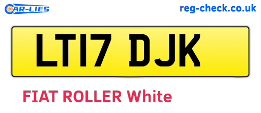 LT17DJK are the vehicle registration plates.