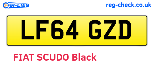 LF64GZD are the vehicle registration plates.
