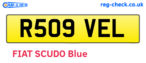 R509VEL are the vehicle registration plates.