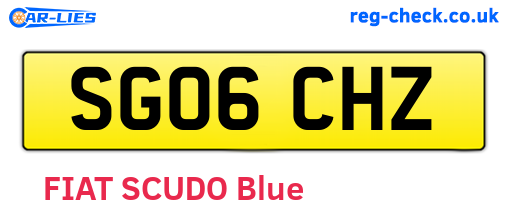 SG06CHZ are the vehicle registration plates.