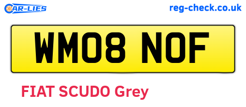 WM08NOF are the vehicle registration plates.
