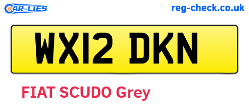 WX12DKN are the vehicle registration plates.