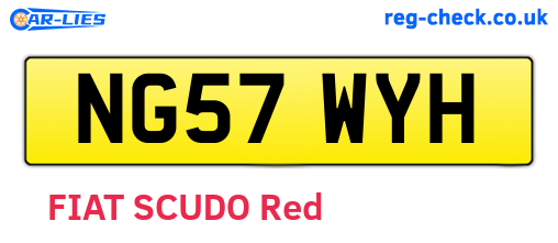 NG57WYH are the vehicle registration plates.