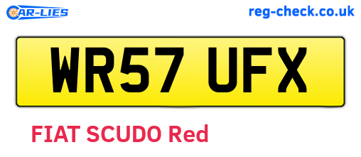 WR57UFX are the vehicle registration plates.