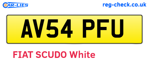 AV54PFU are the vehicle registration plates.