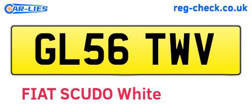 GL56TWV are the vehicle registration plates.