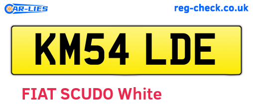 KM54LDE are the vehicle registration plates.